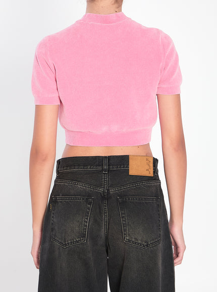 Alexander Wang Chenille Pullover In Cotton Blend With Logo