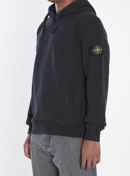 Stone Island Organic Cotton Hooded Sweatshirt