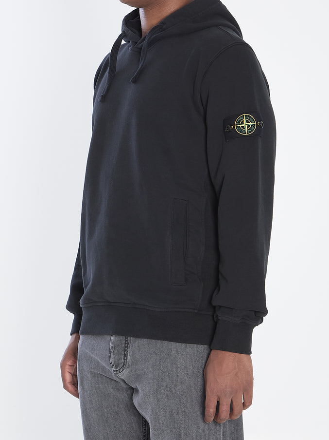 Stone Island Organic Cotton Hooded Sweatshirt