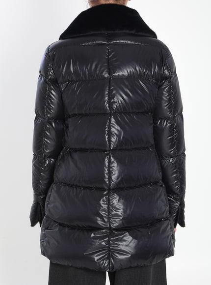 Herno Light Puffer With Collar Fur