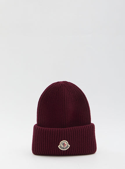 Moncler Wool And Cashmere Beanie QT Bordeaux