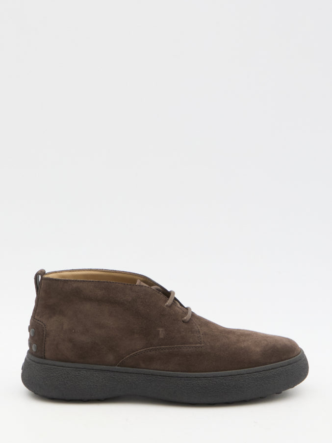 Tod's Desert Boots In Suede Brown