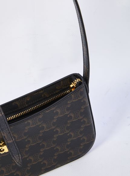 Celine Tina Bag In Triomphe Canvas