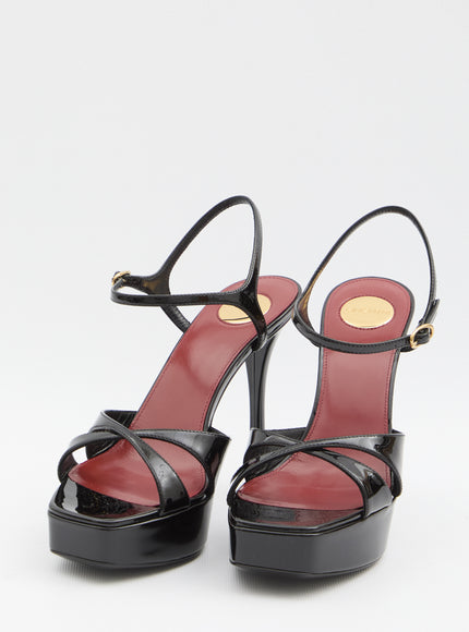 Saint Laurent Black Leather Sandals
