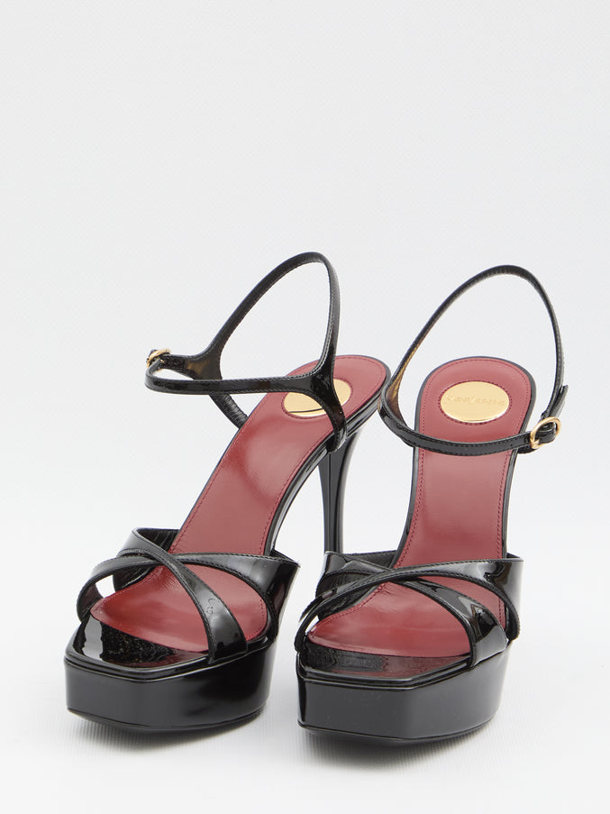 Saint Laurent Black Leather Sandals