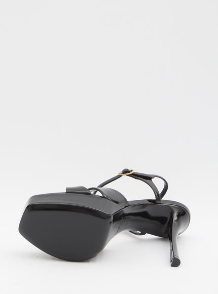 Saint Laurent Black Leather Sandals