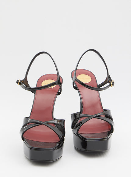Saint Laurent Black Leather Sandals