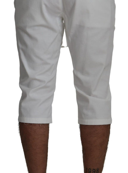 Dolce & Gabbana white chino shorts back view