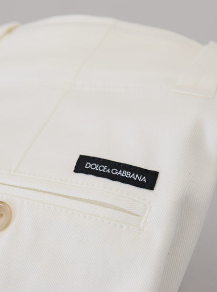 Dolce & Gabbana logo on white chino shorts