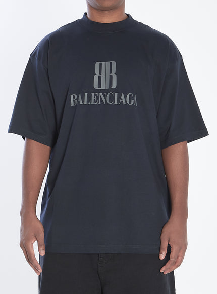Balenciaga Bb T-shirt In Cotton Black