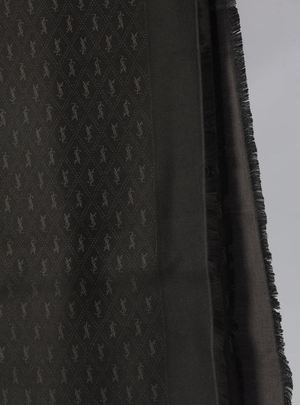 Saint Laurent Large Scarf With Ysl Monogram