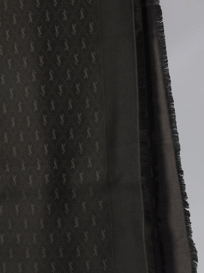 Saint Laurent Large Scarf With Ysl Monogram