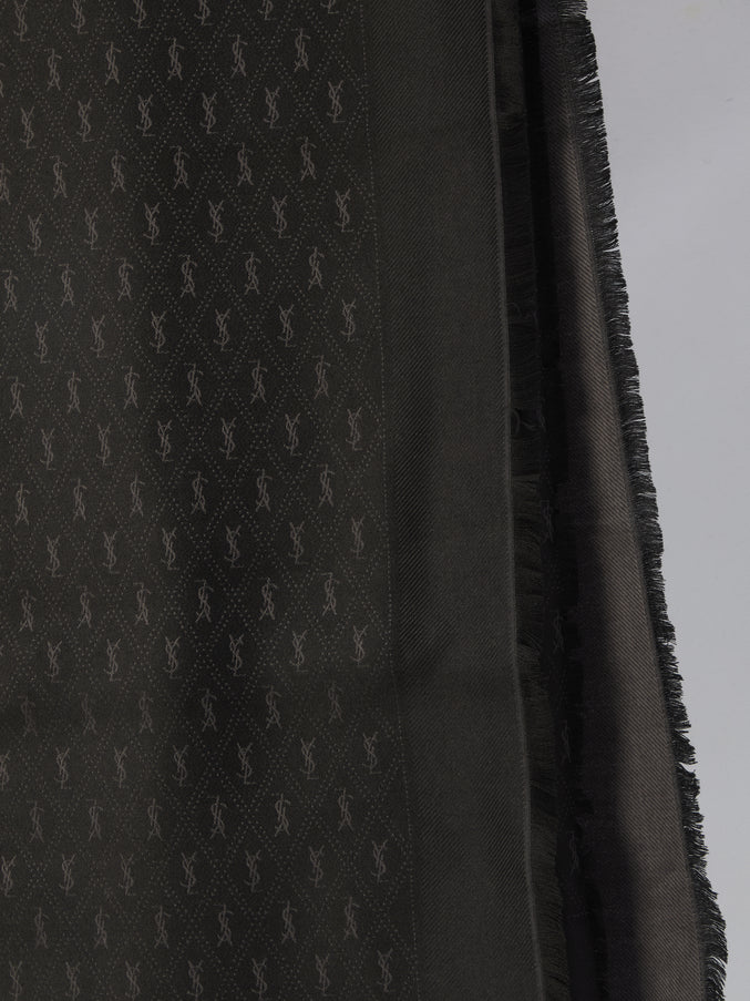 Saint Laurent Large Scarf With Ysl Monogram