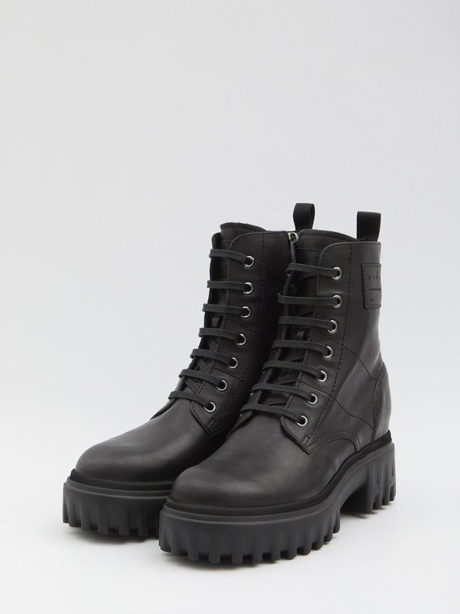 Hogan Leather Ankle Boots