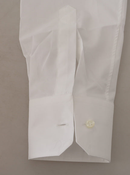 a close up of a white dress shirt and tie