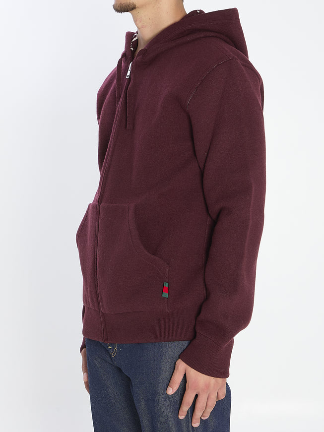 Gucci Reversible Sweatshirt In Gg Wool