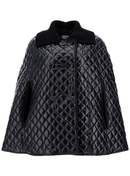 Moncler quilted cape with collar