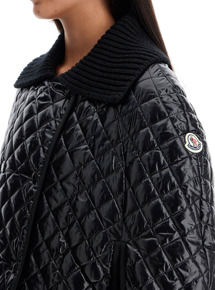 Moncler quilted cape with collar