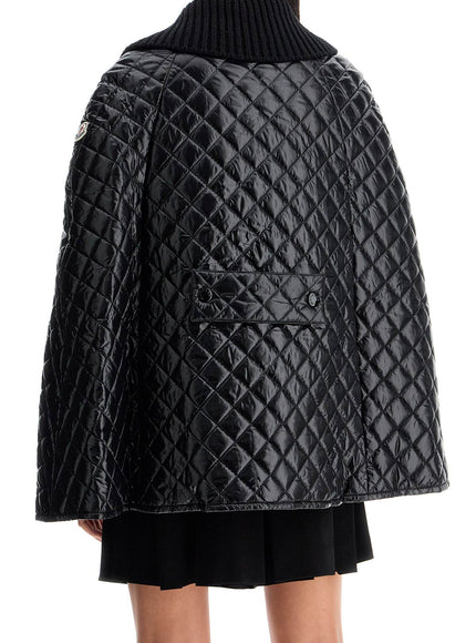 Moncler quilted cape with collar