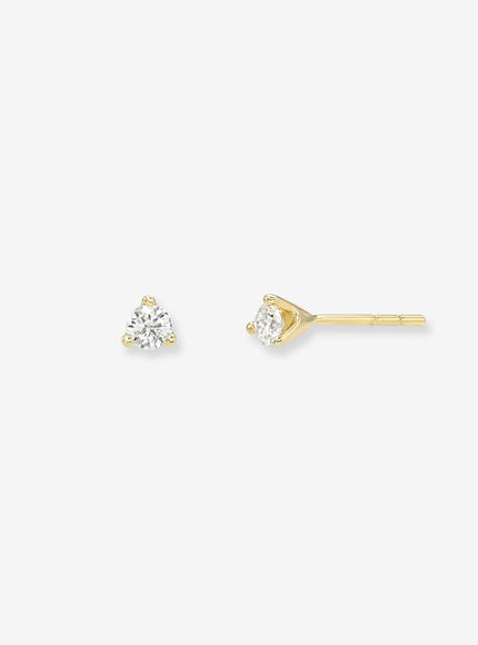 Zoe Lev 3 Prong Diamond Stud Earrings