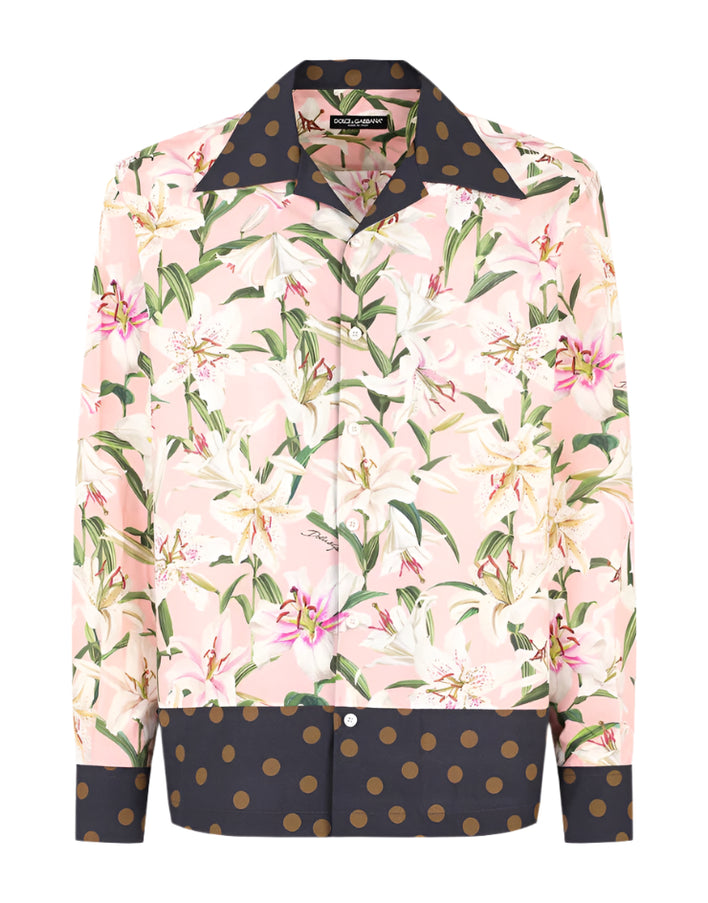 Dolce & Gabbana Poplin Hawaiian shirt with Flower print