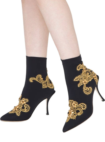 Dolce & Gabbana Lori Black Ankle Boots