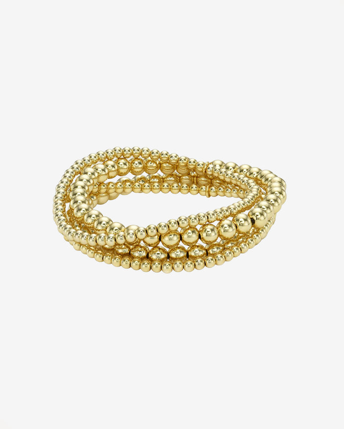 Zoe Lev 3mm and 5mm Bead Bracelet Stack