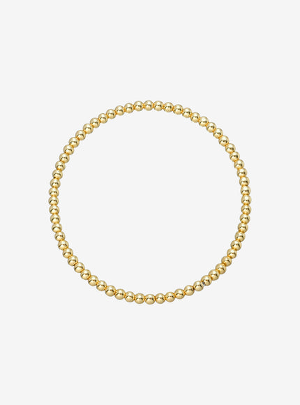 Zoe Lev 3mm Gold Bead Bracelet