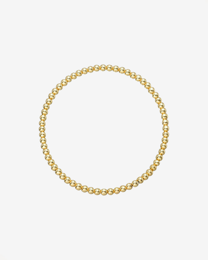 Zoe Lev 3mm Gold Bead Bracelet