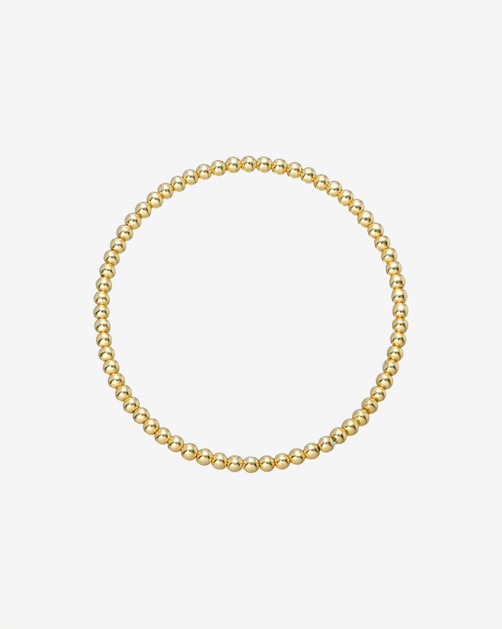 Zoe Lev 3mm Gold Bead Bracelet