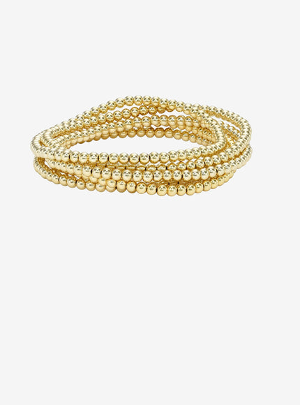 Zoe Lev 3mm Bead Bracelet Stack