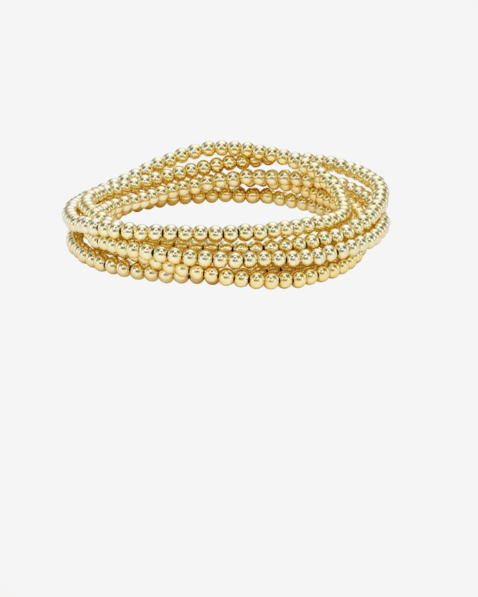 Zoe Lev 3mm Bead Bracelet Stack