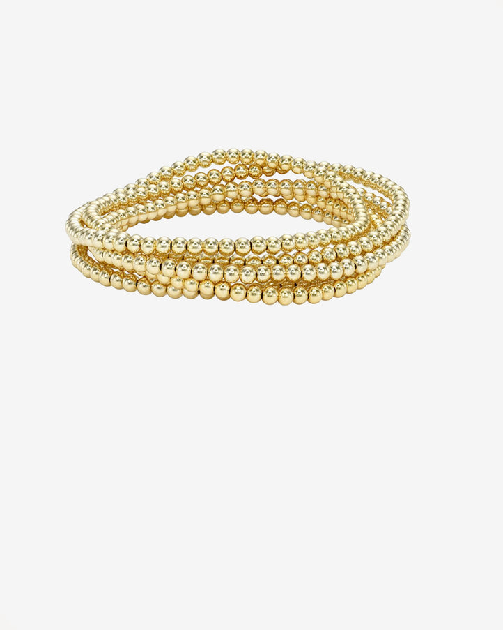 Zoe Lev 3mm Bead Bracelet Stack