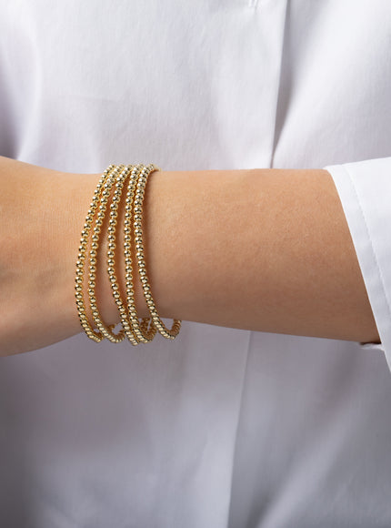 Zoe Lev 3mm Bead Bracelet Stack