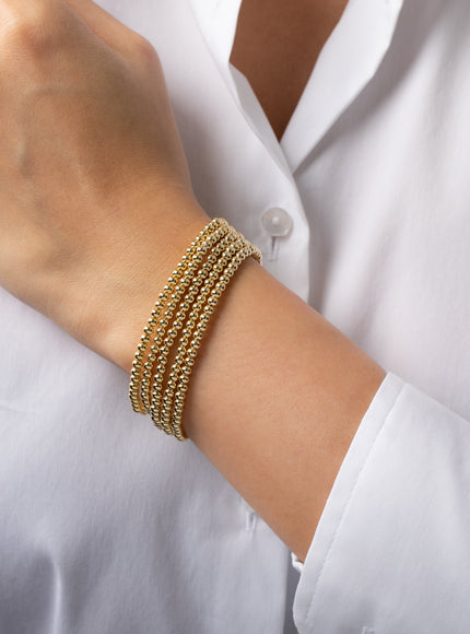 Zoe Lev 3mm Bead Bracelet Stack