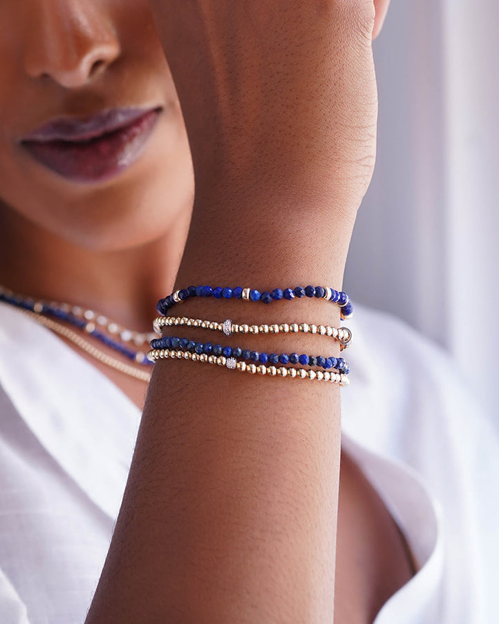 Zoe Lev Blue Lapis Bead Bracelet