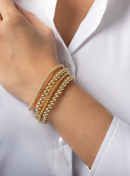 Zoe Lev 3mm and 5mm Bead Bracelet Stack
