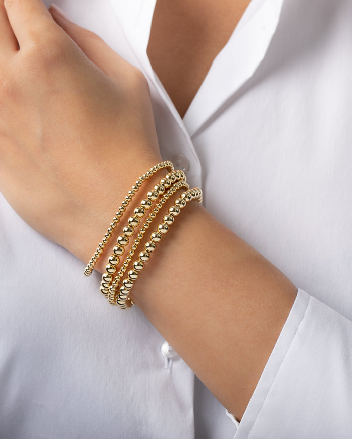 Zoe Lev 3mm and 5mm Bead Bracelet Stack