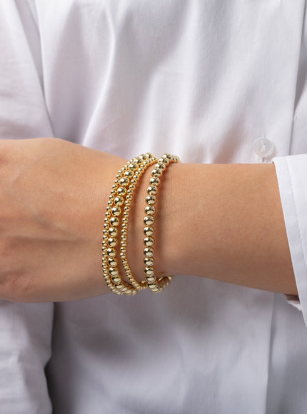 Zoe Lev 3mm and 5mm Bead Bracelet Stack