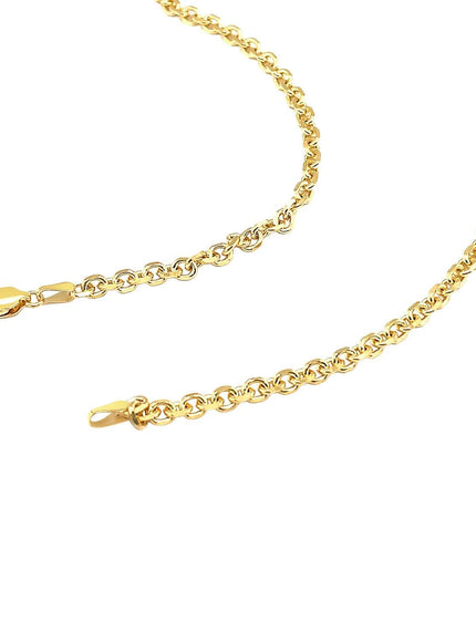 4.0mm 14k Yellow Gold Diamond Cut Cable Link Chain - Ellie Belle