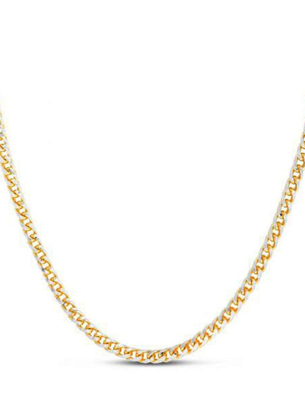 4.0mm 14k Yellow Gold Round Pave Franco Chain - Ellie Belle