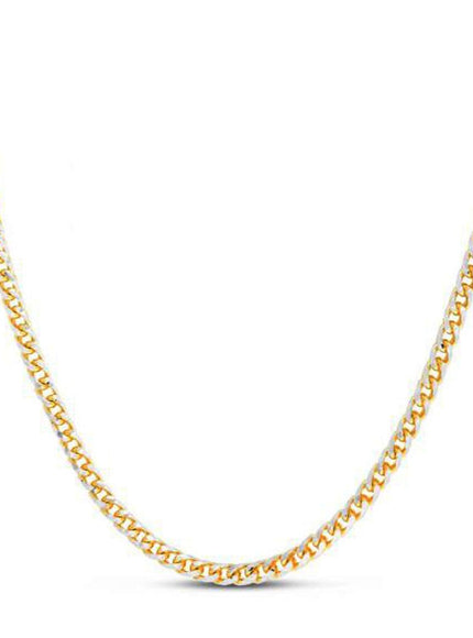 4.0mm 14k Yellow Gold Round Pave Franco Chain - Ellie Belle