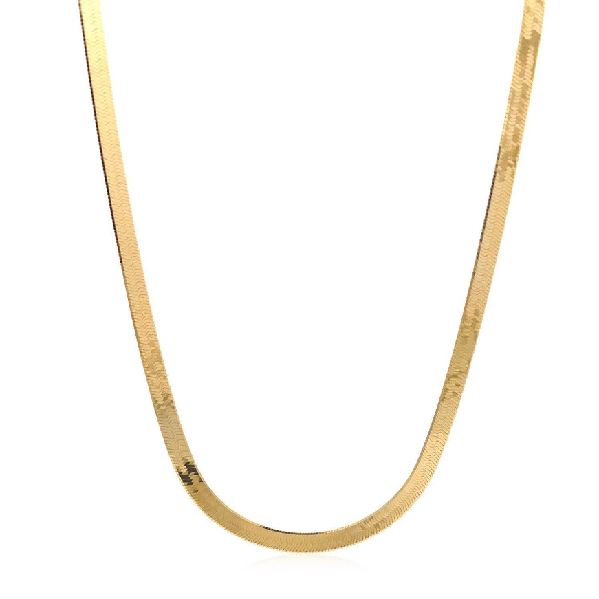 4.0mm 14k Yellow Gold Super Flex Herringbone Chain - Ellie Belle