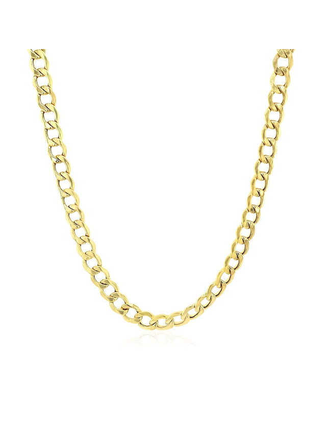 4.4mm 10k Yellow Gold Curb Chain - Ellie Belle