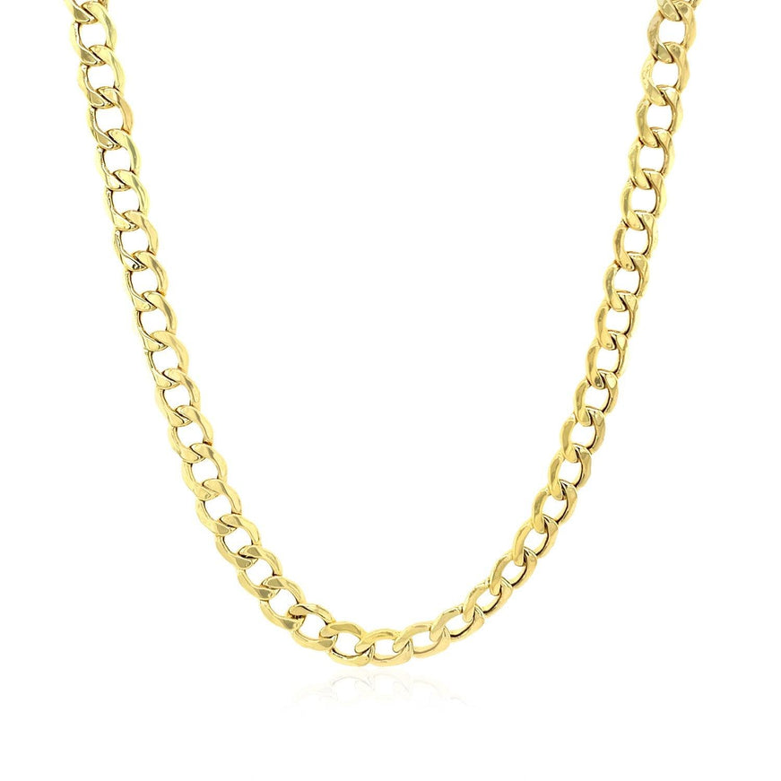 4.4mm 10k Yellow Gold Curb Chain - Ellie Belle