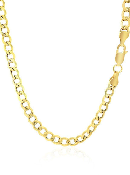 4.4mm 10k Yellow Gold Curb Chain - Ellie Belle