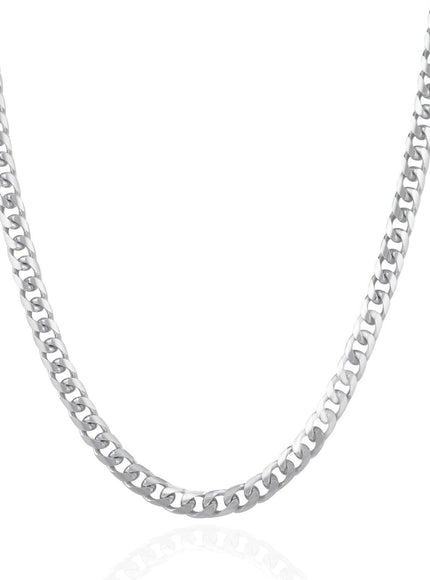 4.4mm 14k White Gold Solid Miami Cuban Chain - Ellie Belle