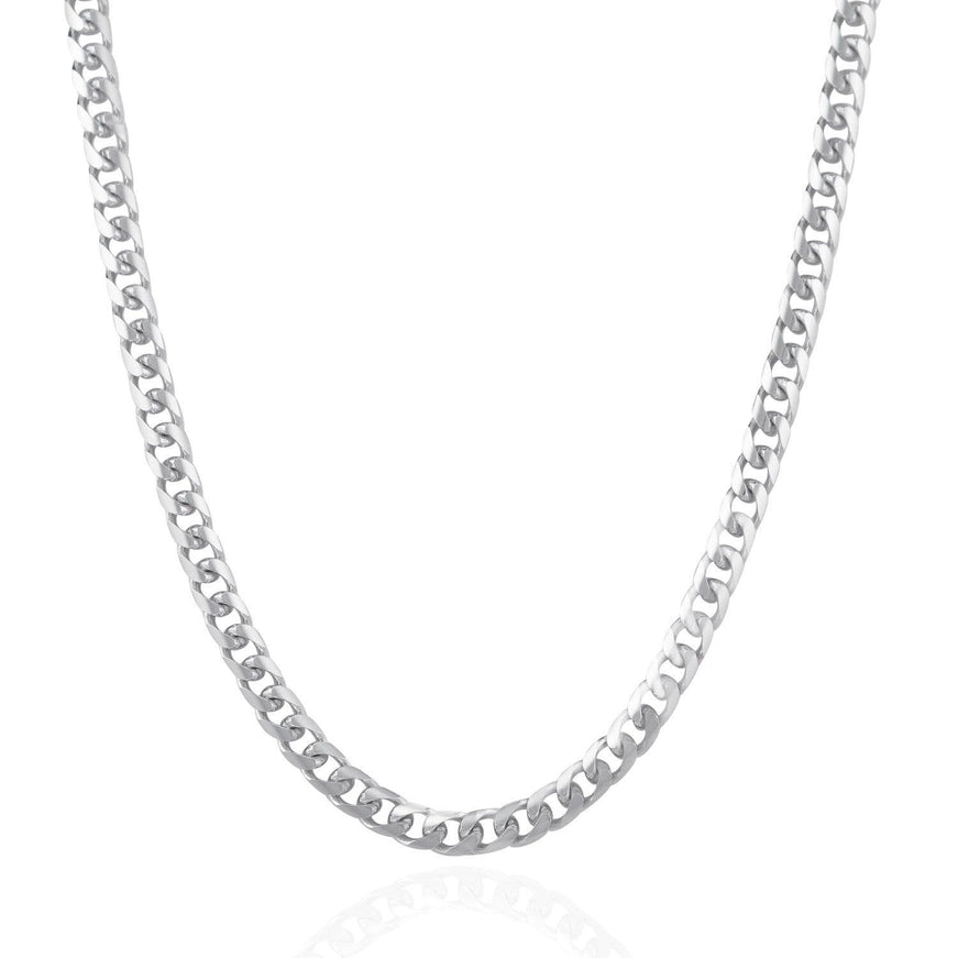 4.4mm 14k White Gold Solid Miami Cuban Chain - Ellie Belle