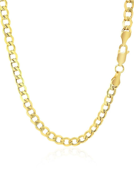 4.4mm 14k Yellow Gold Curb Chain - Ellie Belle