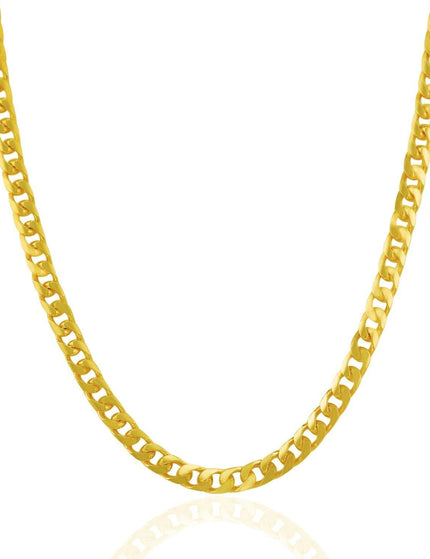 4.4mm 14k Yellow Gold Solid Miami Cuban Chain - Ellie Belle